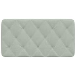 Coussin de tête de lit en velours gris clair 100% polyester, oreiller de lecture et de repos - Product Image 5