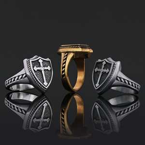 Anillo de Graduación Universitario BOJ RCJ Ring 017 Personalizado con Diamantes Plateados, Unisex, para Regalo en Fiestas y Ocasiones Especiales, Precio Bajo, Gran Venta - Product Image 1