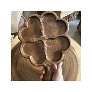 <b>Large</b> quantity best price Vietchoice Eco Friendly Handmade Wooden Serving Tray Decorative Shape Food Tray Round Wooden - Product Image 1