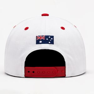 Flag <b>Cap</b> Unisex 100% Cotton Breathable Casual Hat Red <b>White</b> Blue <b>Flat</b> Brim Adult 58-60CM - Product Image 4