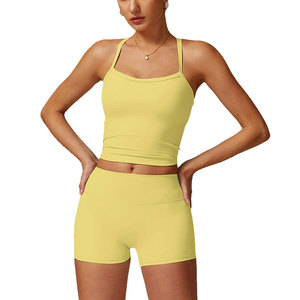 ชุดเซ็ตผู้หญิงแฟชั่นใหม่ 2 ชิ้น น้ำหนักเบา ใส่สบายสำหรับฤดูร้อน ไม่หดตัว ดีไซน์สปอร์ต ประสิทธิภาพสูง รับตัดไซส์ตามสั่ง - Product Image 1