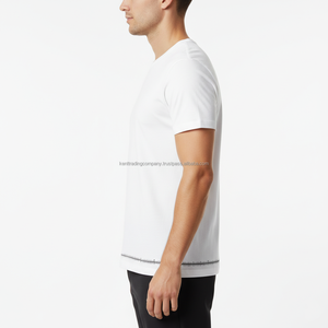 เสื้อยืดคอตตอนโพลีเอสเตอร์ 65/35 ขายส่ง รับทำโลโก้ เสื้อยืดเปล่าผู้ชาย ผ้า CVC คุณภาพสูง ผู้ผลิตเสื้อยืด ระบายอากาศได้ดี - Product Image 3