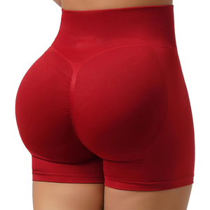 Shorts de yoga taille haute pour femme, respirants, extensibles dans quatre directions, en tissu écoresponsable Spandex/Nylon, pour le fitness, la course à pied, la gym et le jogging - Product Image 1