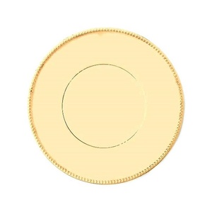 Plaque en acier inoxydable métal de haute qualité pour la décoration de mariage servant la forme ronde plaquée or pour café hôtel et jardin - Product Image 4