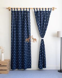 Rideaux en coton imprimés à la main de Jaipur, motif floral, doux, légers, ensemble de rideaux décoratifs - Product Image 2