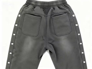 New Trendy Style Custom Printed Logo Men Streetwear Loose Jogger Pants <b>Oversized</b> Fleece Men <b>Sweatpants</b> - Product Image 5