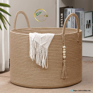 Sustainable Jute Storage <b>Bins</b> – Biodegradable Natural Fiber Organizer for Eco Friendly Lifestyle - Product Image 2