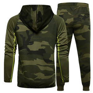 Conjunto Deportivo de 2 Piezas para Hombre, Talla Grande, Sudadera con Capucha, Chaqueta y Pantalones para Otoño, Fitness y Deportes - Product Image 4