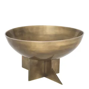 Zahid Exports - Tazón Redondo de Metal de Lujo, Diseño Moderno Ecológico ZE-3263D, Ensaladera Elegante para Decoración de Sala de Estar, Bodas y Fiestas - Product Image 2