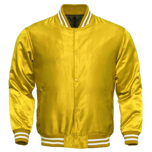 <b>Top</b> Trending Men's Custom Made Satin Varsity Jacket Sheep Fur Perfect Style Winter Hot Sale Plus Size Wholesale Reasonable Rate - Product Image 2