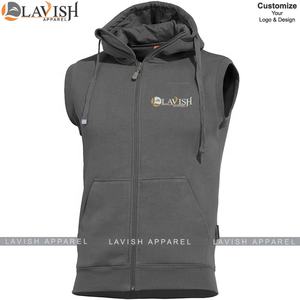 Sweat-shirt à capuche en coton à fermeture éclair pour hommes, col à capuche en polaire écologique et respirant, nouvel arrivage - Product Image 4