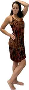 Bohemian Reverse Tie Dye Midi Dress Rayon Spandex <b>Festival</b> Wear - Product Image 6