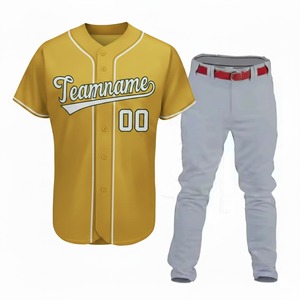 Uniforme de Béisbol Corto con Logotipo del Equipo, 100% Transpirable, de Alta Calidad, Personalizado con Sublimación de Color, 100% Poliéster - Product Image 3
