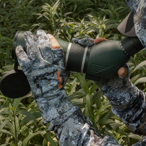 Guantes de Caza para Hombre, Camuflaje, Protección Impermeable, Medios Dedos, Cierre con Cordón, Poliéster - Product Image 4