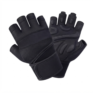 Guantes de Piel sin Dedos para Levantamiento de Pesas, Cierre de Velcro, Antideslizantes, Transpirables, para Gimnasio, Entrenamiento, Fitness, Tácticos - Product Image 2