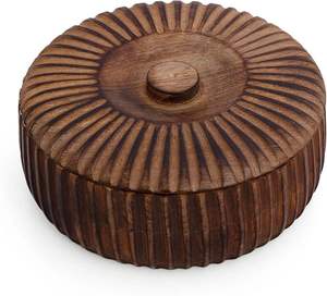 Exclusive Quality Wooden Chapati Box Roti Hot Pot Casserole Luxury Kitchen & Dining <b>Table</b> Accessory Minimalist Roti Container - Product Image 4