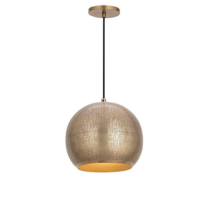 Round Brass Pendant <b>Light</b> Gold Metal Shade LED <b>Indoor</b> Ceiling Fixture Large Size Mounted Design Handmade Pendant Lamps - Product Image 1