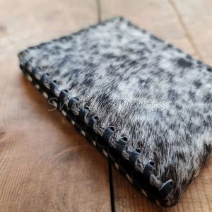 Portefeuille court vintage pour homme en cuir de vachette véritable, fait main, style simple, avec fonction RFID, doublure en polyester, fermeture ouverte - Product Image 2