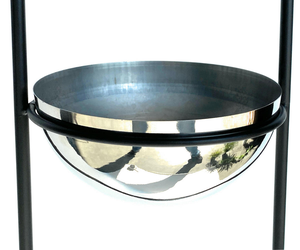 Jardinière suspendue moderne en métal avec pot réfléchissant, support mural décoratif en fer noir pour plantes contemporaines - Product Image 6