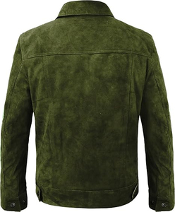 <b>Men</b>’s Premium Faux Suede <b>Jacket</b> <b>Lightweight</b> Fashion Coat with Soft Inner Lining and Modern Slim Fit Design Trendy Suede - Product Image 2