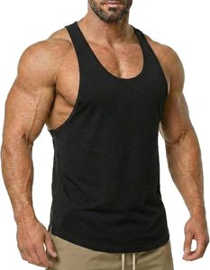 Premium Custom Men's <b>Knitted</b> 100% Cotton Stringer <b>Tank</b> <b>Top</b> Breathable Lightweight Quick Dry Sleeveless Bodybuilding Gym Workout - Product Image 1
