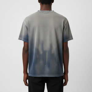 เสื้อยืดโอเวอร์ไซส์ทรงบ็อกซี่สำหรับผู้ชาย ลายซันเฟดแบบวินเทจ สตรีทแวร์ มีกระเป๋าหน้า ผ้าฝ้าย 100% พิมพ์ลายสกรีน ผ้าเทอร์รี่ - Product Image 2