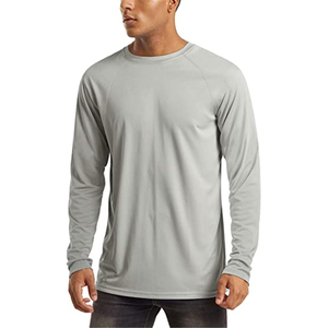 Men Classic Comfort Fit <b>Moisture</b> <b>Wicking</b> Sun Protective Fishing Hiking Active Fitness Wear Long Sleeve Weightlifting T-<b>Shirt</b> - Product Image 1