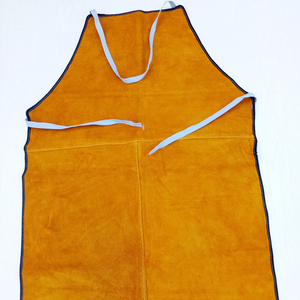 Tablier en coton jaune uni, durable, sans poches, pour la cuisine quotidienne - Product Image 4