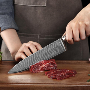 Damascus Steel Chef Knife Set with Leather Cover High Quality <b>Kitchen</b> Knife Set for Cooking Enthusiasts and Daily <b>Kitchen</b> Tasks - Product Image 4