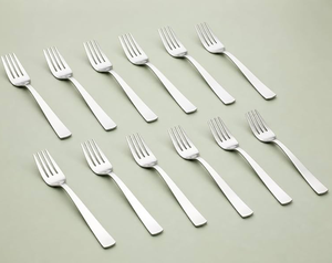 Ensemble de fourchettes à dîner en acier inoxydable, 6 pièces, poli miroir, résistant à la rouille, manche long, compatible lave-vaisselle - Product Image 6