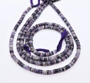 Perles Heishi en Charoïte Naturelle 7MM 8MM, Perles de Pierre Précieuse Violettes en Forme de Roue de Pneu, Fil de 16 Pouces, Vente en Gros pour la Fabrication de Bijoux - Product Image 6