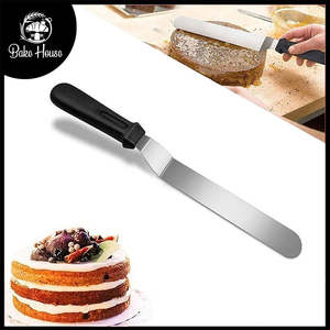Spatule à glaçage angulaire 12 pouces, lame en acier inoxydable, manche en plastique, outil de décoration de gâteaux - Product Image 4