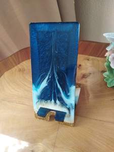 Creative Phone <b>Stand</b> Resin Phone Holder Desk Phone <b>Stand</b> Handmade Mobile <b>Stand</b> Modern Phone Holder Office Desk Phone <b>Stand</b> - Product Image 3