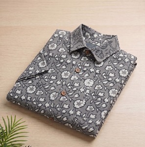 Mens Casual Hand Block Print <b>Shirt</b> Cotton Fabric Soft Comfortable Summer Wear Wholesale <b>Shirts</b> - Product Image 6