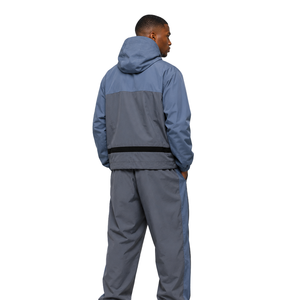 Customized Embroidered Logo Nylon Windbreaker Contrast Color Reflective Trim <b>Waterproof</b> <b>Tracksuit</b> Outdoor Jacket & Joggers Bulk - Product Image 3