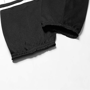 Black White Striped Knee High <b>Leg</b> <b>Warmers</b> Breathable Spandex Polyester Basketball Sports Socks Adult Regular Style Summer - Product Image 6