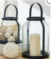 ACUBE INDUSTRIES Set of 2 Blue Decorative Hanging <b>Lantern</b>/<b>Lamp</b> T-Light Candle Metal Stand Christmas Iron Blue Color for Weddings - Product Image 5