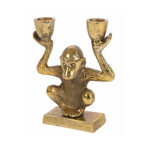 Glass Aluminum Handmade Christmas Candle Holder Playful <b>Rabbit</b> for Centerpiece Pillar Candle Mantels Consoles Shelves - Product Image 6