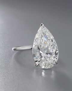 Anillo de Compromiso Clásico de Seis Puntas con Diamantes para Mujer, Plata de Ley 925, Corte Pera de 11x16 mm, Anillo de Boda con Moissanita VVS - Product Image 2