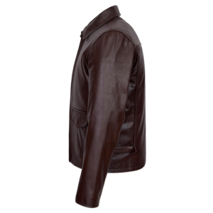 Chaqueta de Cuero Vacuno para Hombre, Estilo Indiana Jones, 100% Genuina, Color Marrón, Cuello Camisero Clásico, Fabricante OEM/ODM - Product Image 3