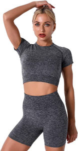 Conjuntos Deportivos 2025 para Mujer, Ropa de Gimnasio, Ropa Deportiva Ajustada, Conjuntos de Fitness Elásticos, Conjuntos de Yoga de Manga Corta - Product Image 4