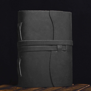 Carnet en cuir fait main à couverture rigide, reliure cousue main, papier vierge sans acide à bords festonnés, 200-400 pages, style vintage pour - Product Image 4