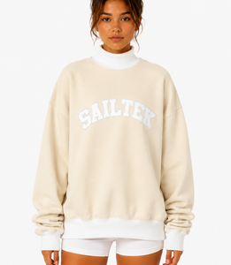Suéter de Cuello Alto para Mujer, Tejido Suave, 100% Algodón, Informal, con Logotipo Personalizado, Transpirable, Ecológico, para Invierno - Product Image 1
