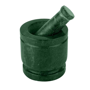 Mortero y Pilón de Mármol Natural Tradicional para Triturar Masala Manualmente - Product Image 2