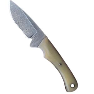 Cuchillos de Desollado de Acero de Damasco Hechos a Mano para Exteriores con Hoja Forjada Duradera, Agarre Suave y Filo de Precisión para Desollar y Uso General - Product Image 4