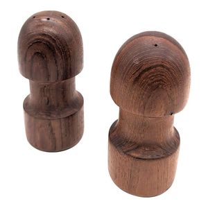 Juego de salero y pimentero de madera contemporáneo con construcción duradera para las necesidades de condimentación del hogar - Product Image 4