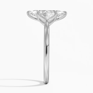 Bague solitaire minimaliste en or massif 14 carats avec diamant de laboratoire certifié IGI taille marquise 2 carats et bande de 2 mm pour fiançailles, anniversaire ou mariage - Product Image 3