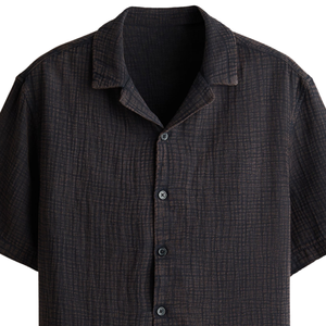 Camisa informal de muselina para hombre, corte relajado, manga corta, ligera, transpirable, con botones, para verano, vacaciones, playa, uso diario. - Product Image 6