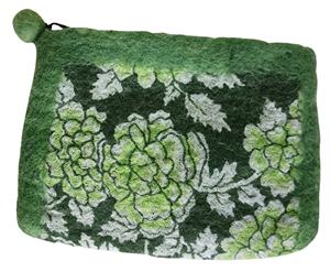 Monedero hecho a mano con cierre de cremallera pequeña y patrón de paisaje para niñas, mezcla de algodón y lana de alta calidad, Material de fieltro, estilo Vintage - Product Image 1