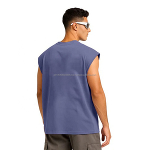 <b>Mens</b> Soft Lightweight Breathable Fabric Summer Vest <b>Mens</b> Blue Sleeveless Muscle Tank <b>Top</b> Gym Fitness Workout Shirt For Daily Use - Product Image 2